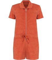 Organic Towel-Feel Zipped Jumpsuit: Womens