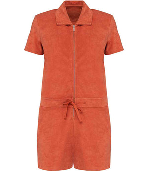 Organic Towel-Feel Zipped Jumpsuit: Womens