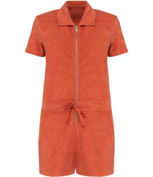 Organic Towel-Feel Zipped Jumpsuit: Womens