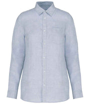 Linen Long Sleeve Shirt: Womens