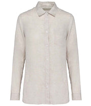 Linen Long Sleeve Shirt: Womens