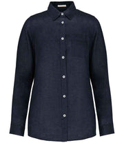 Linen Long Sleeve Shirt: Womens