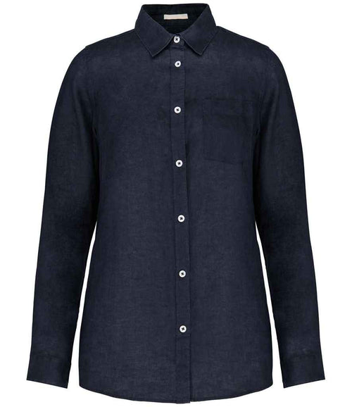 Linen Long Sleeve Shirt: Womens