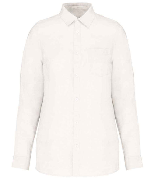 Linen Long Sleeve Shirt: Womens