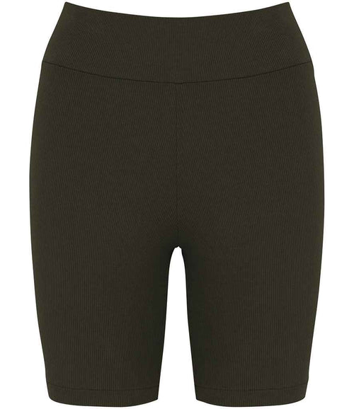 Organic Cotton Ribbed Shorts: Womens