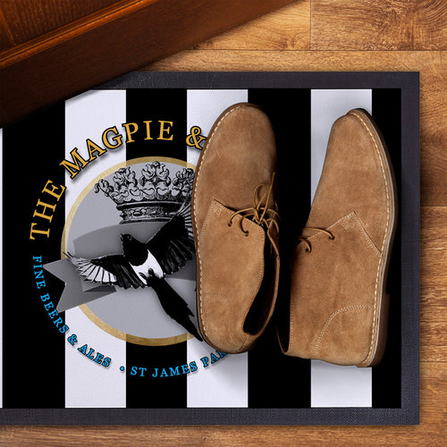 Newcastle Magpie - Football Legends - Door Mat -60cm X 40cm