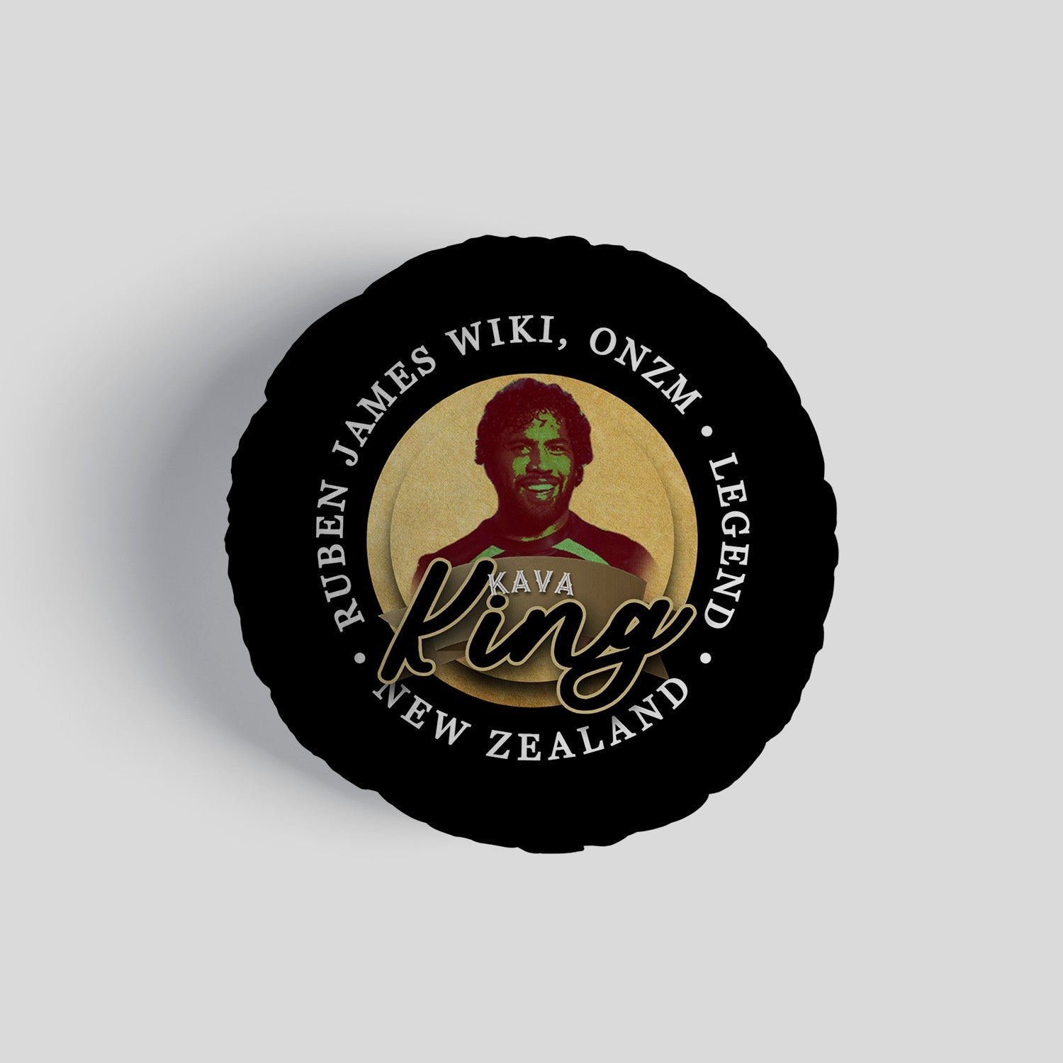 New Zealand Rugby League King  - Legend Collection - Circle Cushion 14"