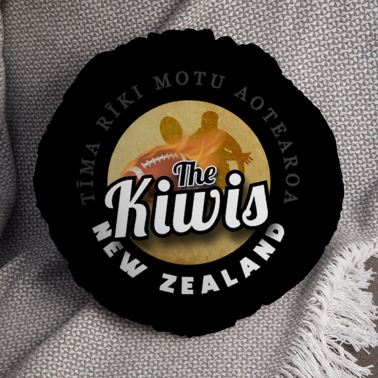New Zealand Rugby League Kiwis  - Legend Collection - Circle Cushion 14"