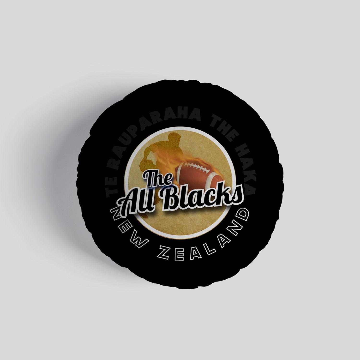 New Zealand Rugby Union All Blacks  - Legend Collection - Circle Cushion 14"