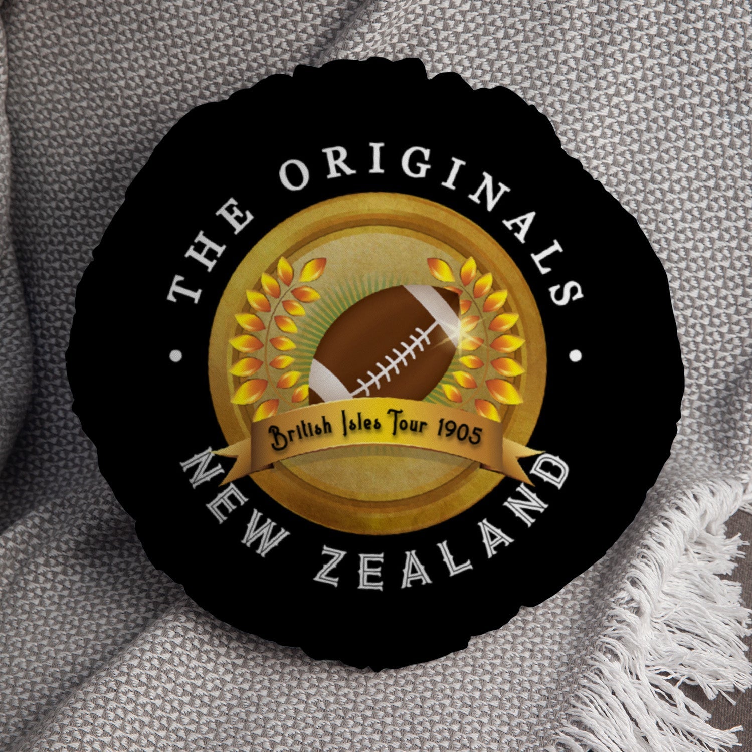 New Zealand Rugby Union Originals  - Legend Collection - Circle Cushion 14"