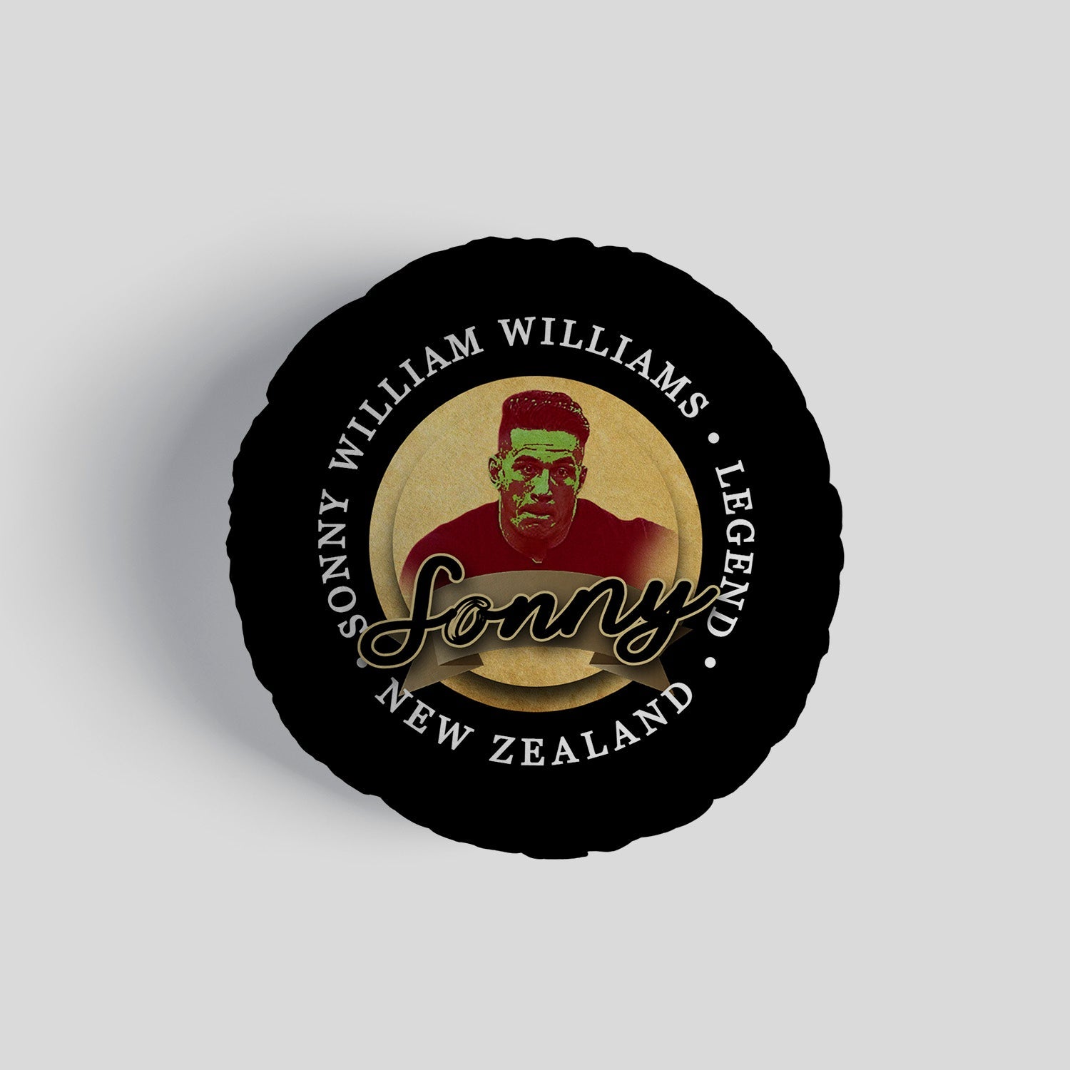 New Zealand Rugby Union Sonny  - Legend Collection - Circle Cushion 14"