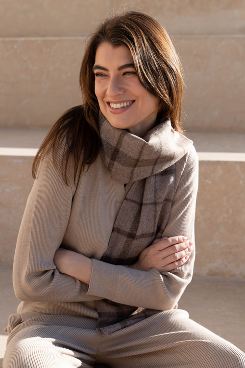 Alpaca Plaid Scarf