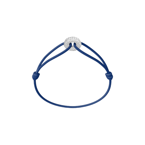 Mini Silver Soho Pavé Cord Bracelet