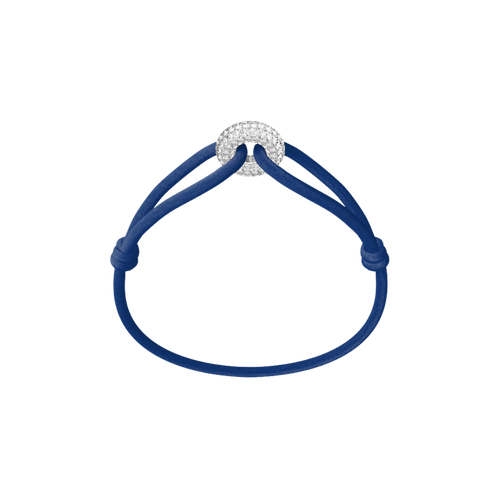 Silver Soho Pavé Cord Bracelet