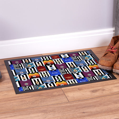 Newcastle Kit Montage - Retro Door Mat - 60cm x 40cm