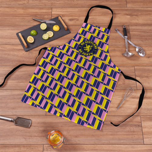 No Scotland No Party - Yellow & Pink Pattern - Water-Resistant Adults Apron