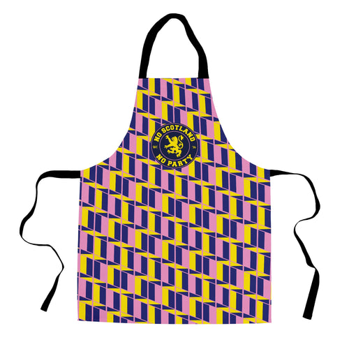 No Scotland No Party - Yellow & Pink Pattern - Water-Resistant Adults Apron