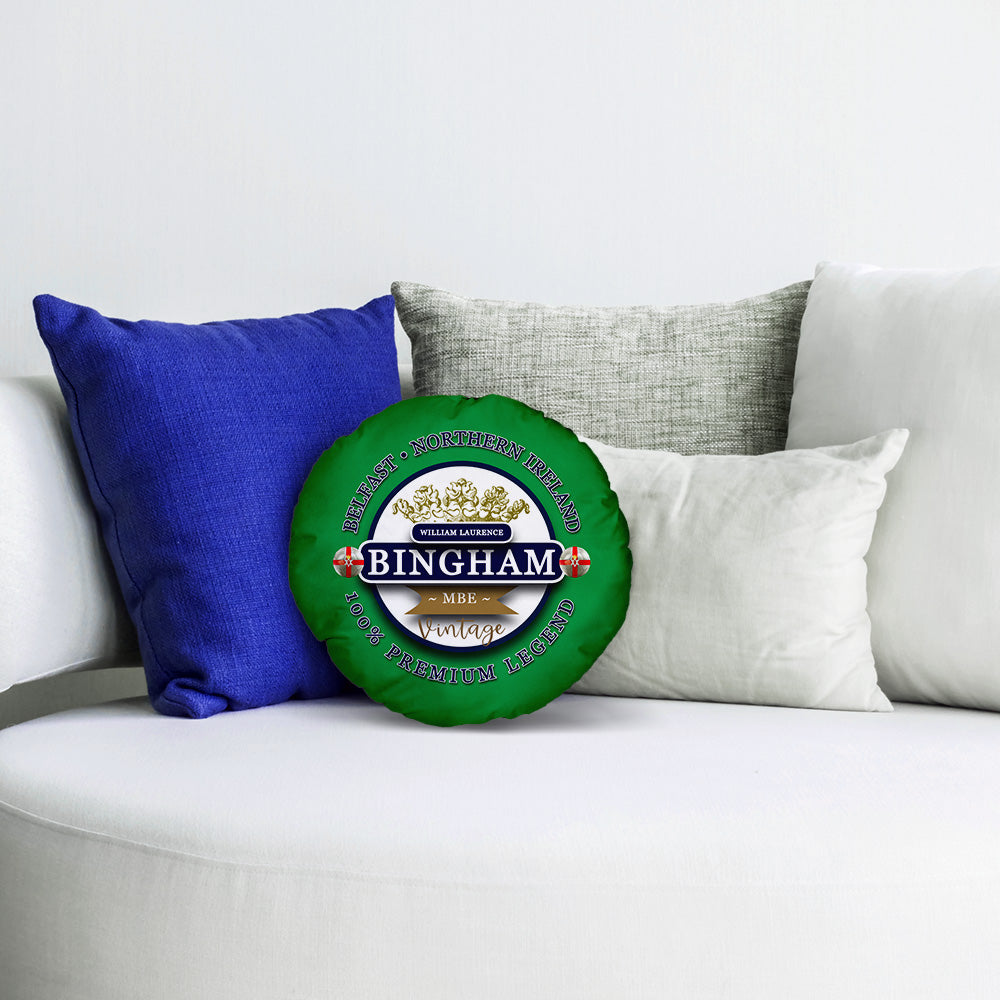 Northern Ireland Bingham  Circle Cushion 14"