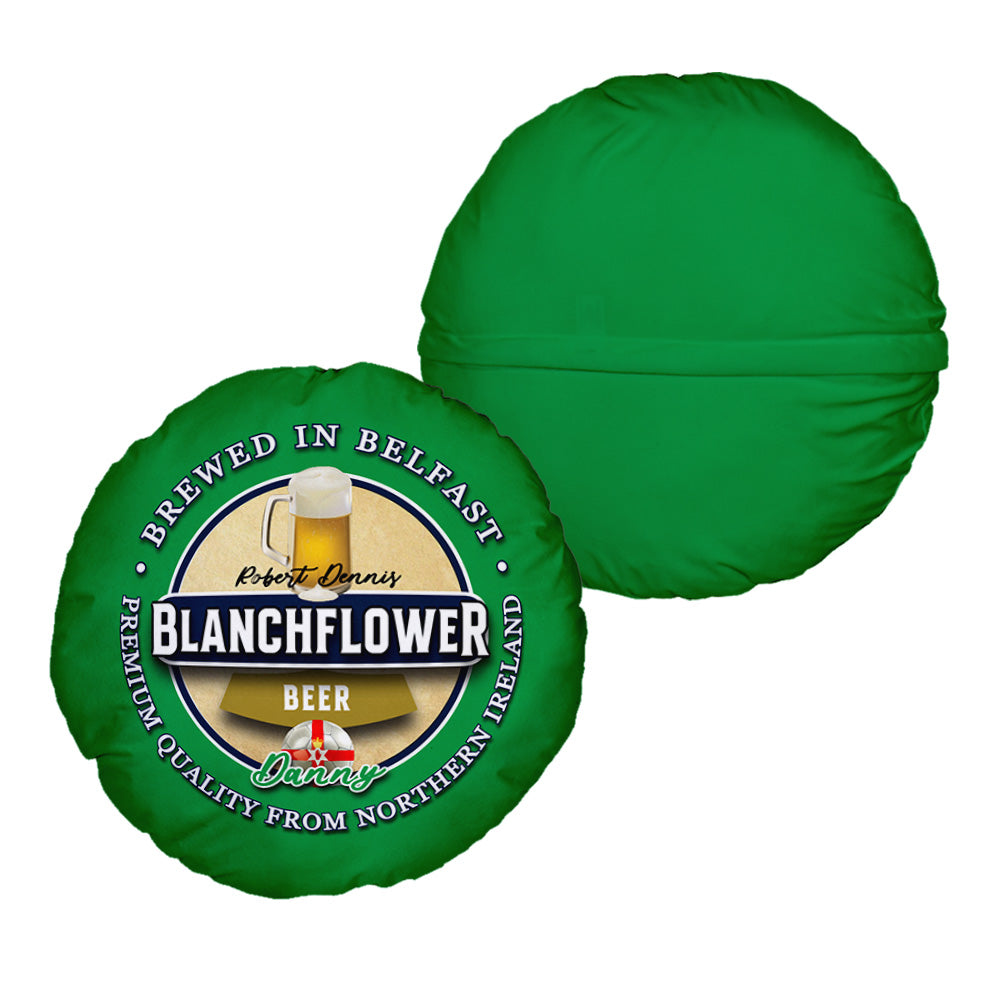 Northern Ireland Blanchflower Circle Cushion 14"