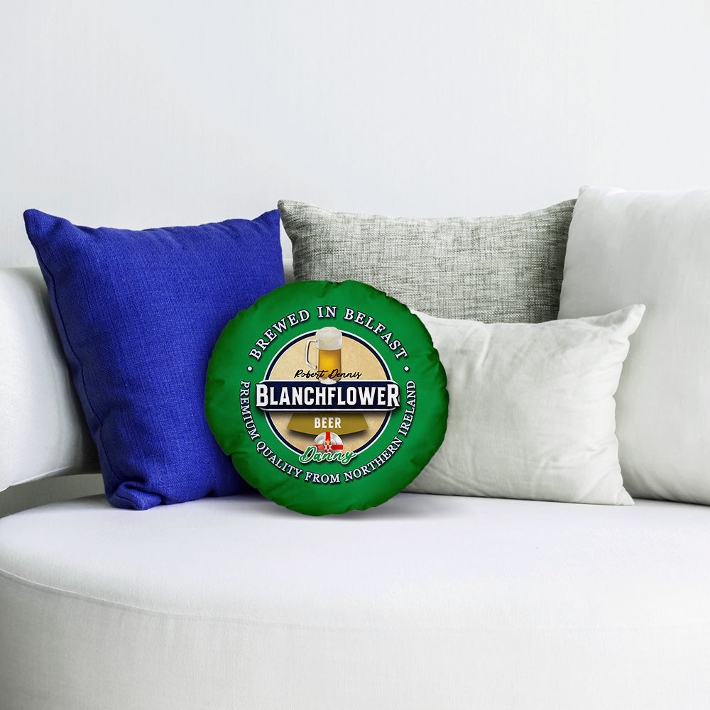 Northern Ireland Blanchflower Circle Cushion 14"