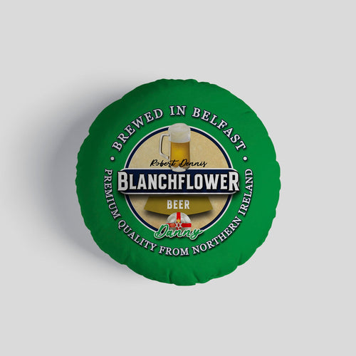 Northern Ireland Blanchflower Circle Cushion 14"