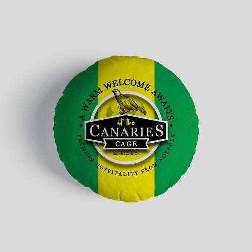 Norwich Canaries - Football Legends - Circle Cushion 14"