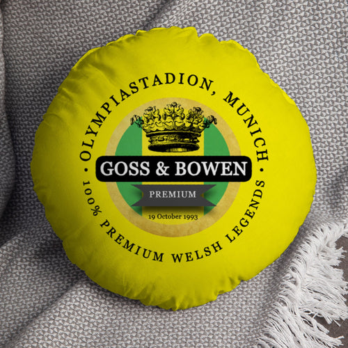 Norwich Goss Bowen - Football Legends - Circle Cushion 14"