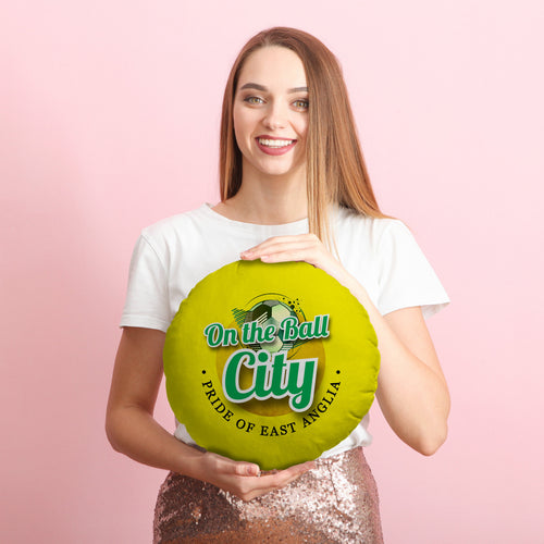 Norwich On the Ball - Football Legends - Circle Cushion 14"