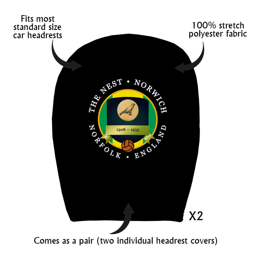 Norwich The Nest - Football Legends - Headrest Cover