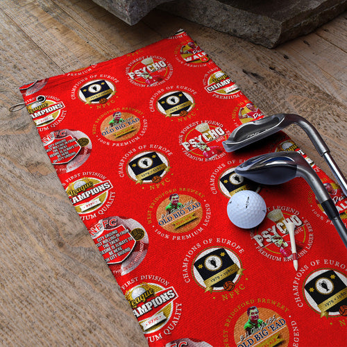 Nottingham - Football Legends - Retro Lightweight, Microfibre Golf Towel