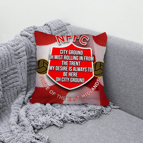 Nottingham City Ground Song - Football Legends - Cushion 10"