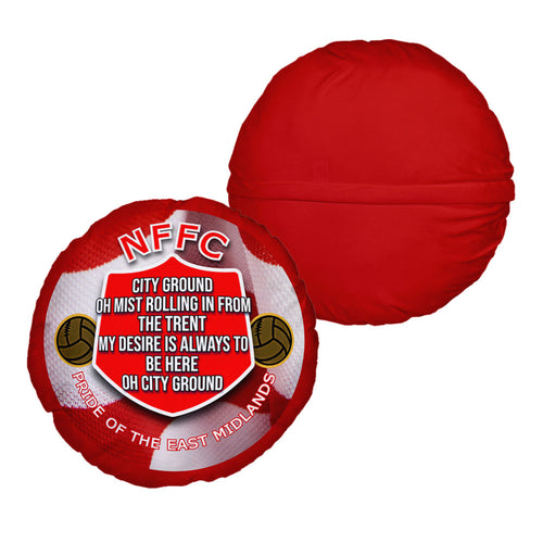 Nottingham City Ground Song - Football Legends - Circle Cushion 14"