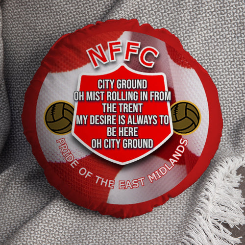 Nottingham City Ground Song - Football Legends - Circle Cushion 14"