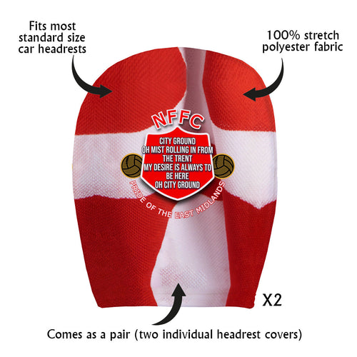 Nottingham City Ground Song - Football Legends - Headrest Cover