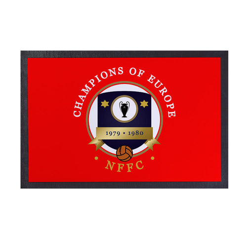 Nottingham European Cup - Football Legends - Door Mat -60cm X 40cm