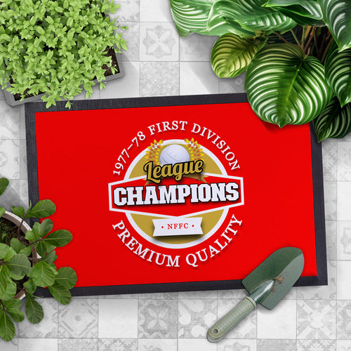 Nottingham League Champions  - Football Legends - Door Mat -60cm X 40cm