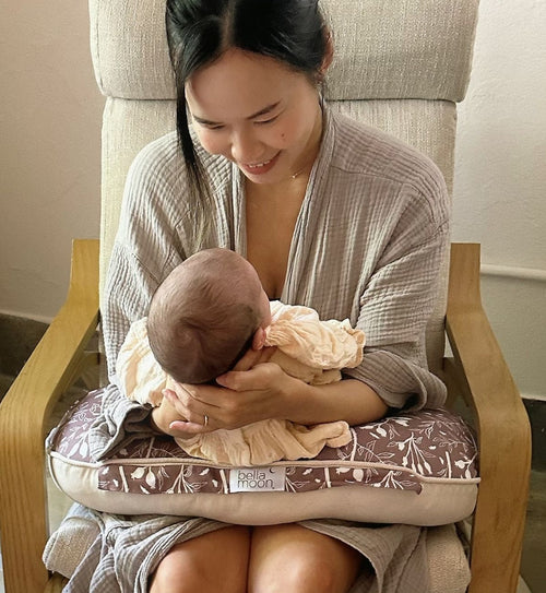 Mini Moon Feeding Pillow - Rosehip