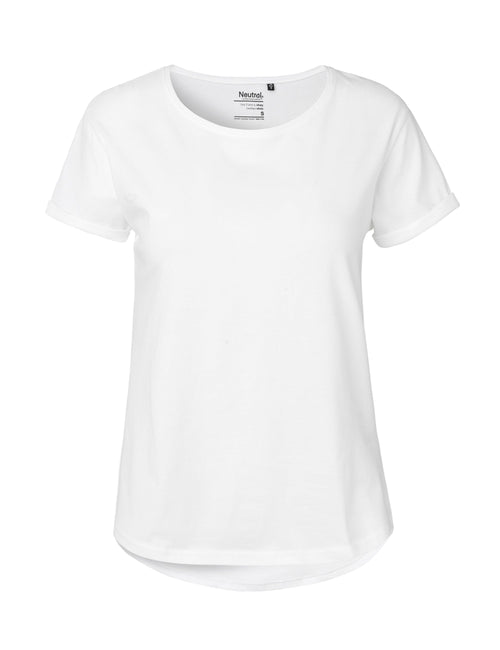 Fairtrade Organic Roll Up Sleeve T-shirt: Womens