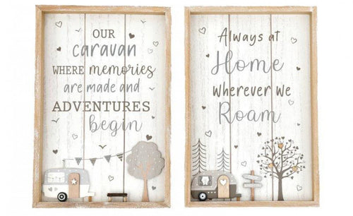 Wooden Caravan Plaque 20 x 30cm   one
