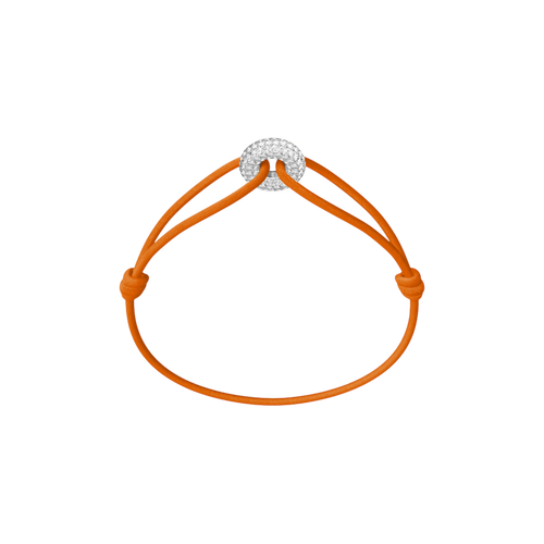 Mini Silver Soho Pavé Cord Bracelet