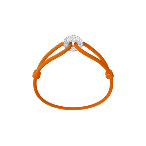 Silver Soho Pavé Cord Bracelet