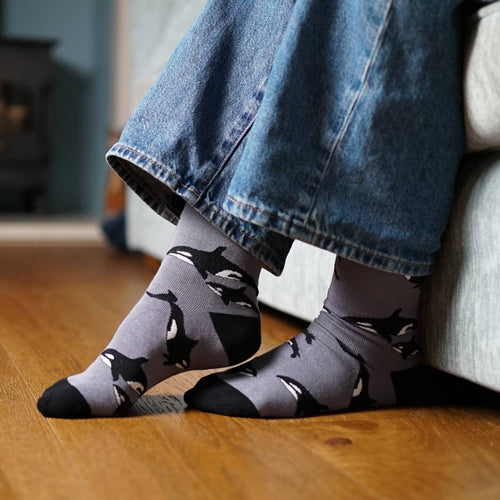 Save the Orcas Bamboo Socks