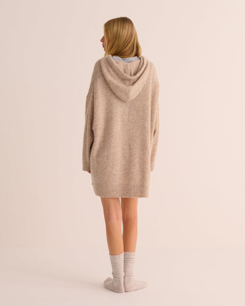Oatmeal Alpaca Longline Jumper Dress