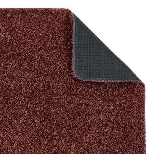 Washable Ox Red Shaggy Rug