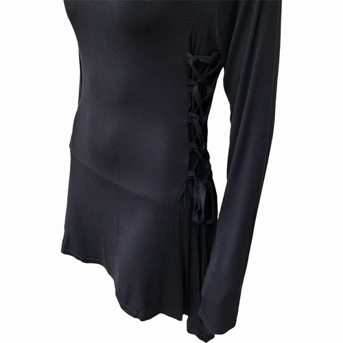 GOTHIC ELEGANCE - Black Widow Gothic Hooded Dress