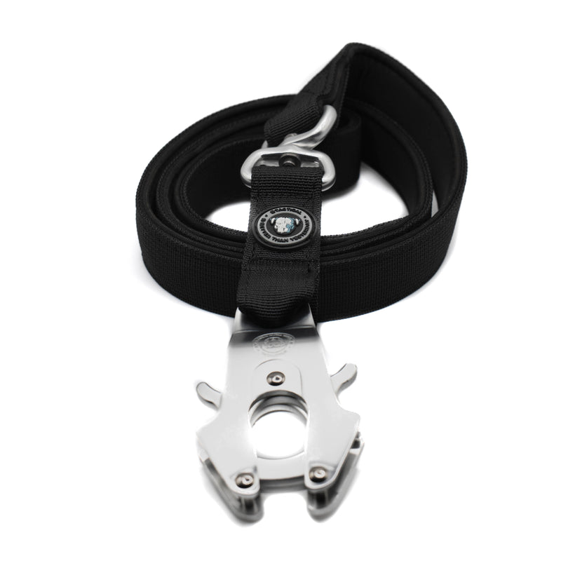 BTactical™ Nylon Frog Clip Dog Lead |  Extra-Strong Anti Tangle - Midnight Black