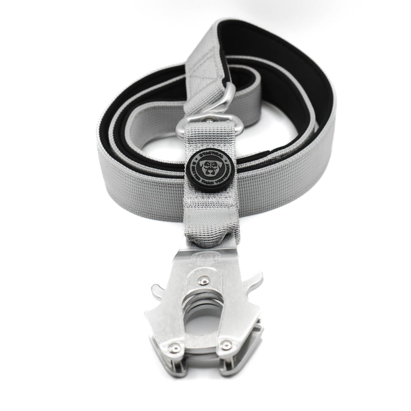 BTactical™ Nylon Frog Clip Dog Lead |  Extra-Strong Anti Tangle - Misty Grey