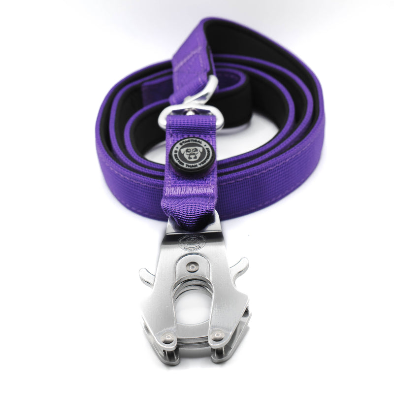 BTactical™ Nylon Frog Clip Dog Lead | Extra-Strong Anti Tangle - Lavender Purple