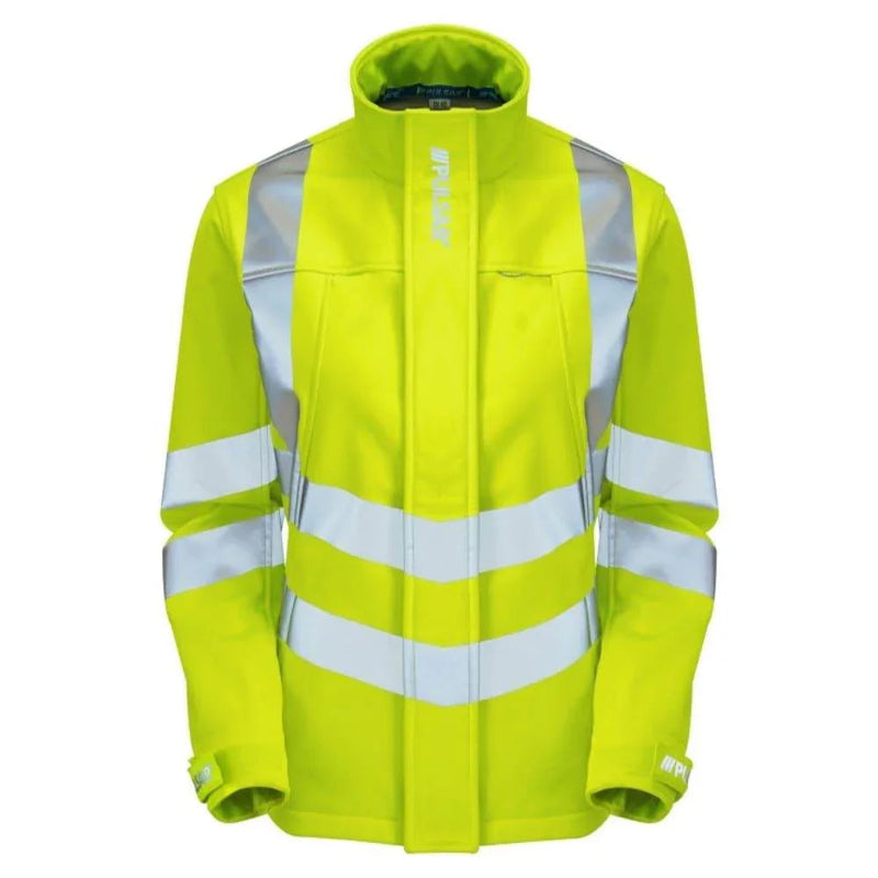 PULSAR P706 Ladies Hi-Vis Water Resistant Yellow Soft Shell