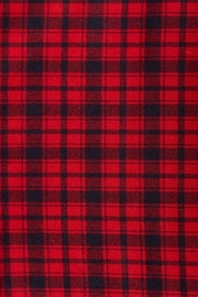 Louche Peppi Winter Gingham Midi Dress Red